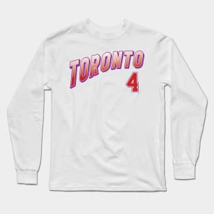 Retro Toronto Number 4 Long Sleeve T-Shirt